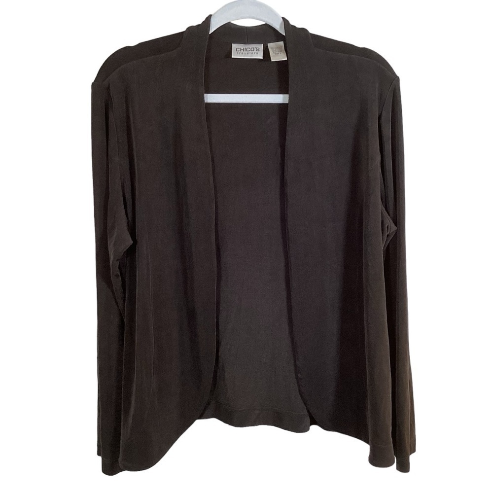 Chico’s Travelers Women’s Black Open Cardigan Size 3 (XL).